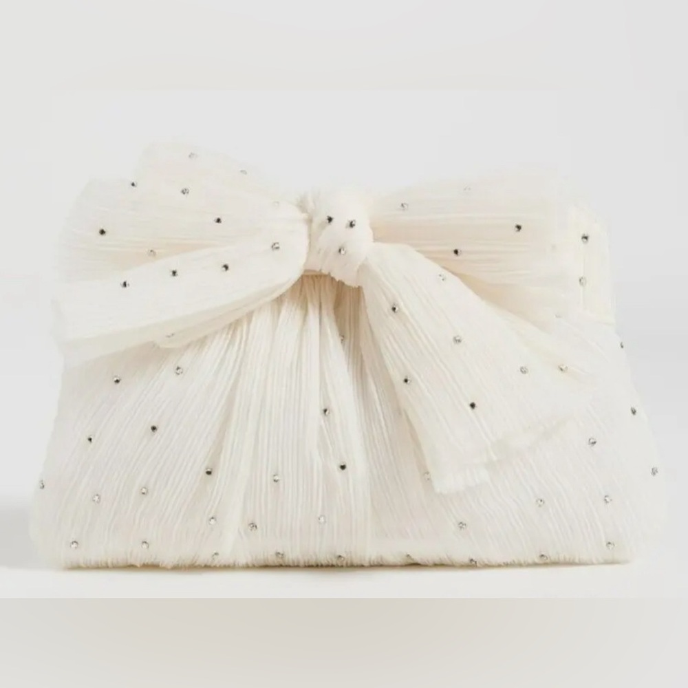 Rayne Pearl/Rhinestone Bow Clutch